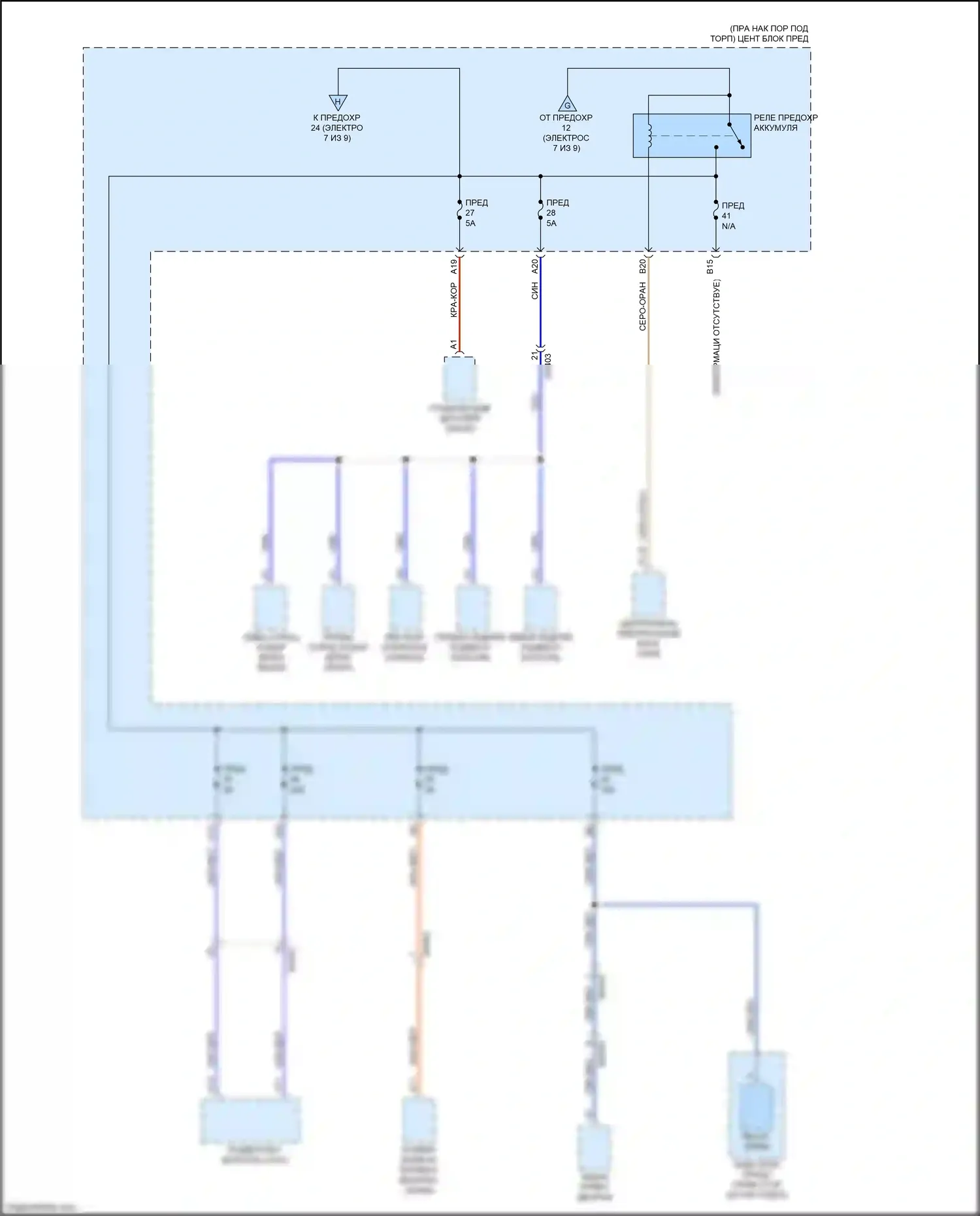 XC90 Volvo II (2014-2019): Электросхема блока предохранителей реле, гибридного (8 из 9) 