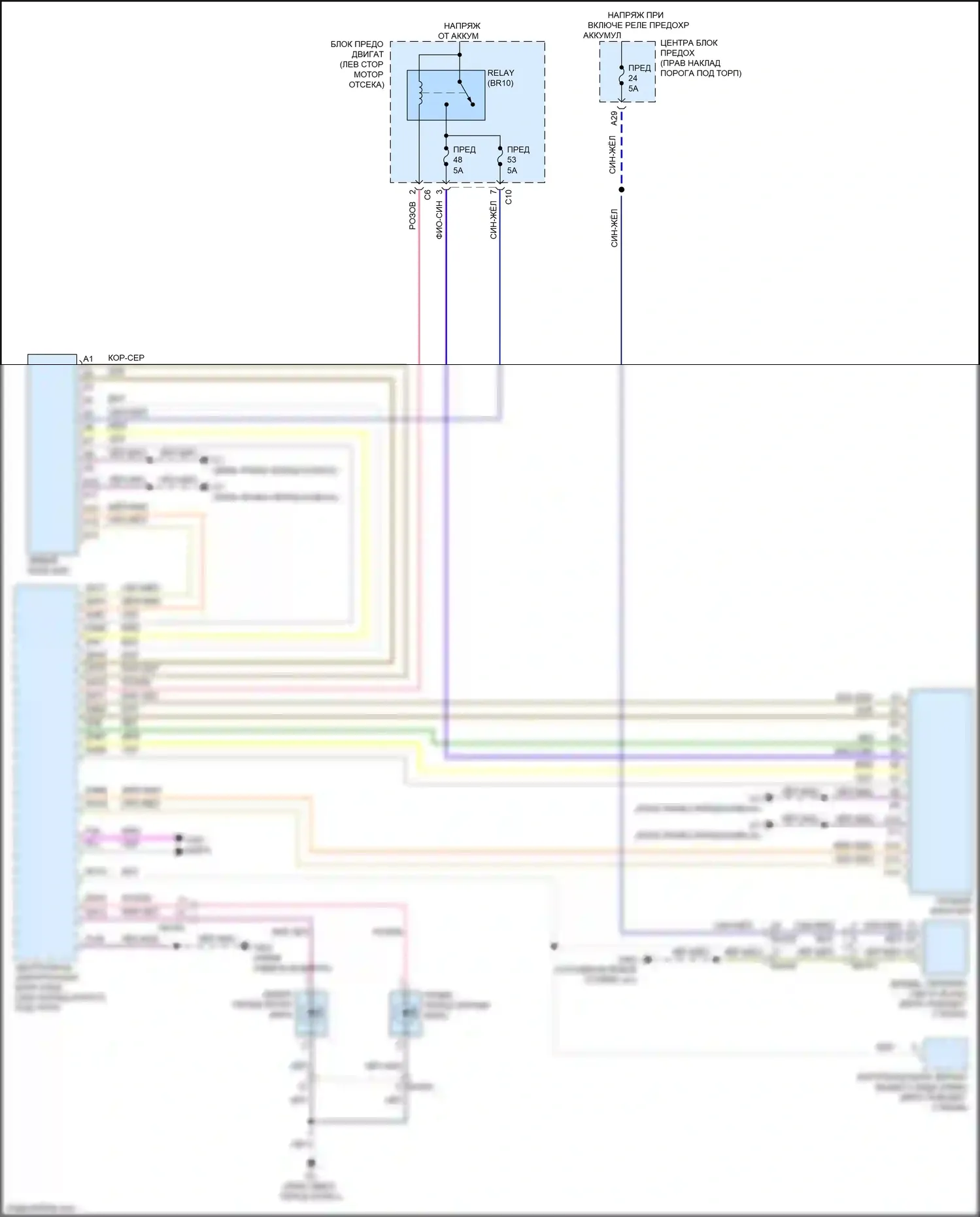 XC90 Volvo II (2014-2019): Электросхема фар 