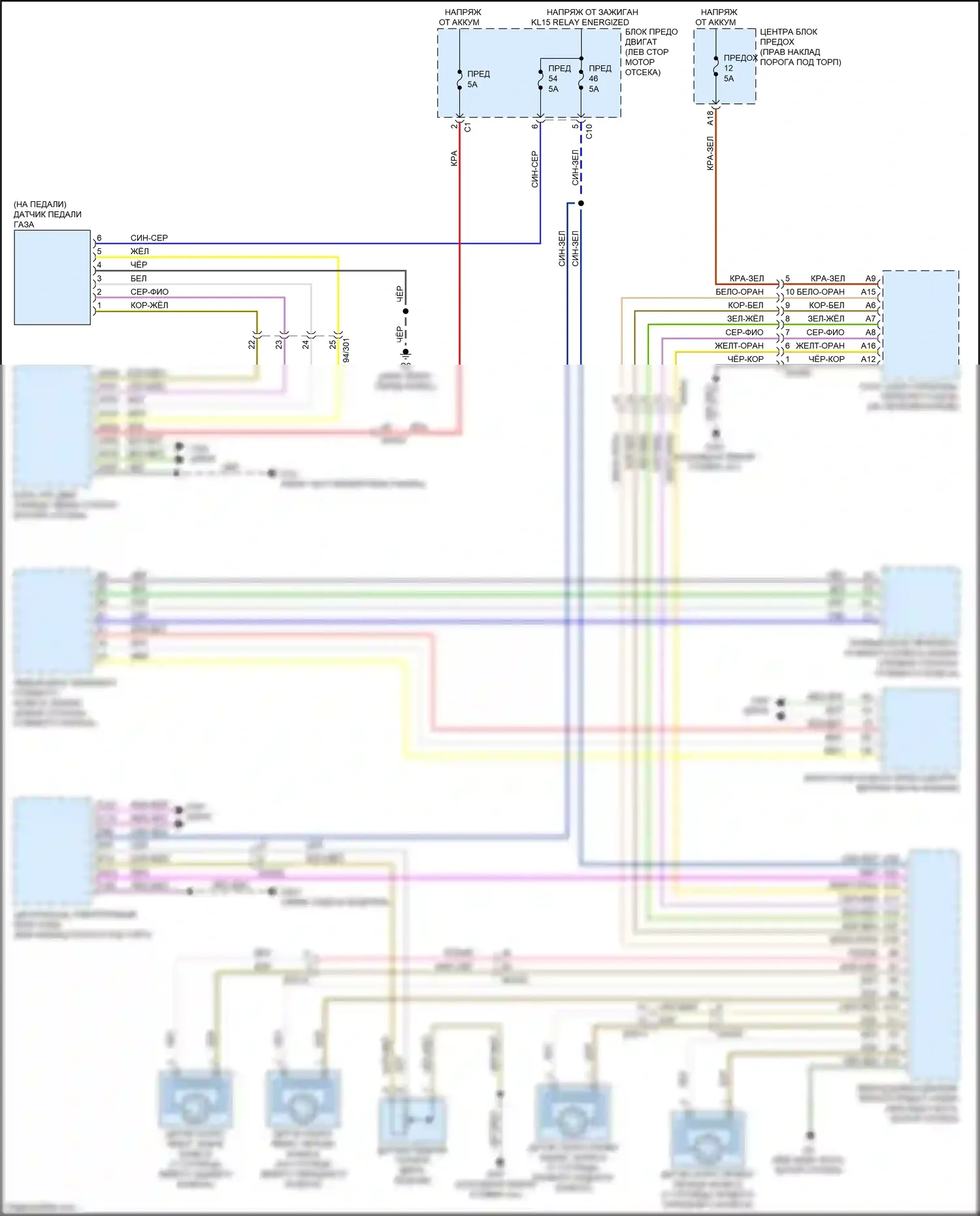 XC90 Volvo II (2014-2019): Электросхема круиз-контроля 