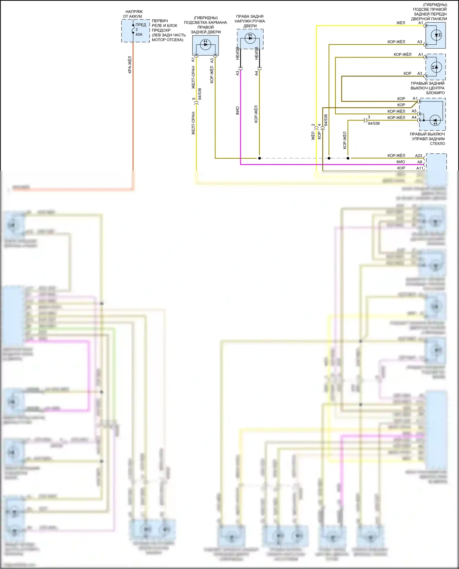 XC90 Volvo II (2014-2019): Электросхема подсветки приборной панели (3 из 3) 