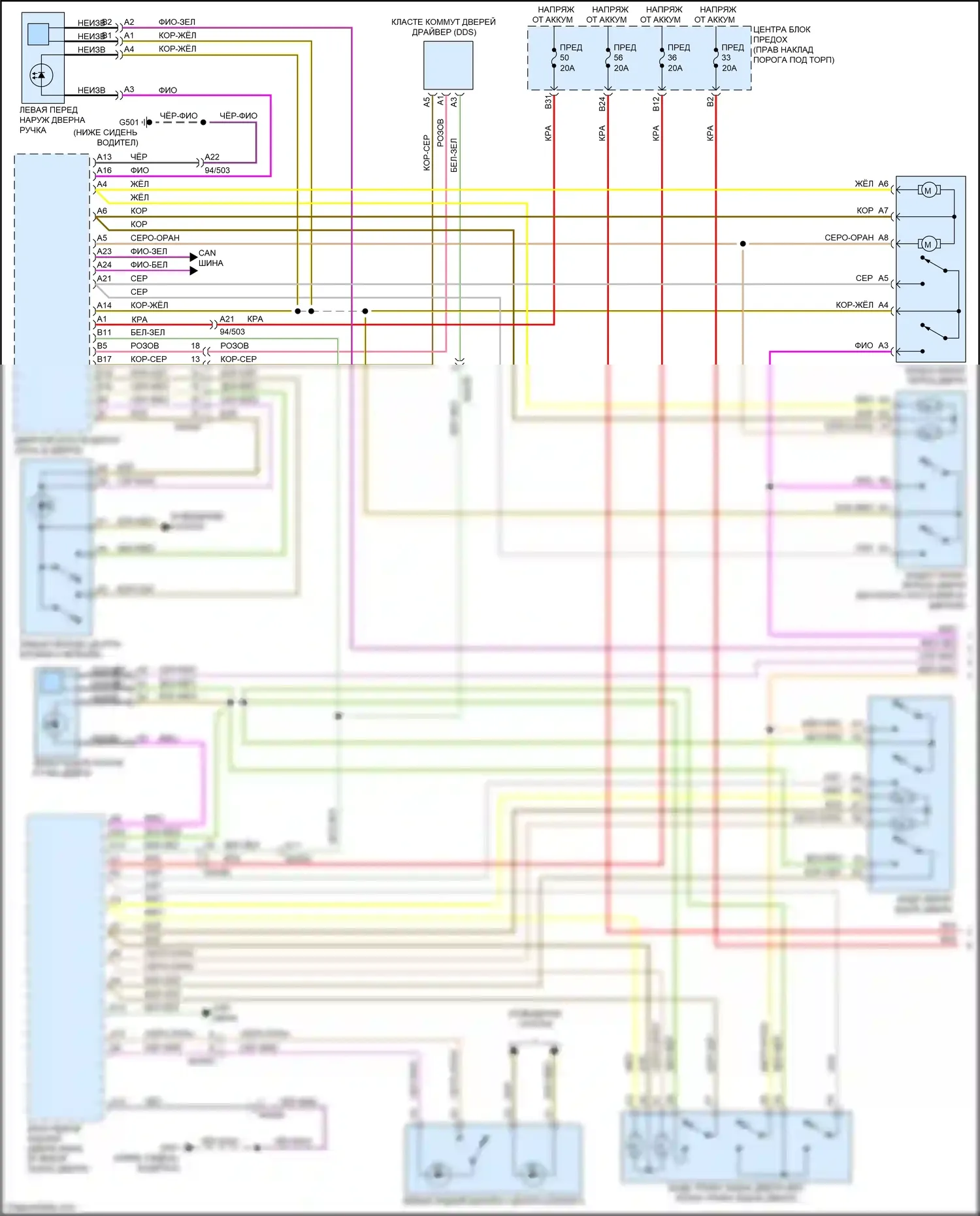 XC90 Volvo II (2014-2019): Сигнализации электросхема (1 из 2) 