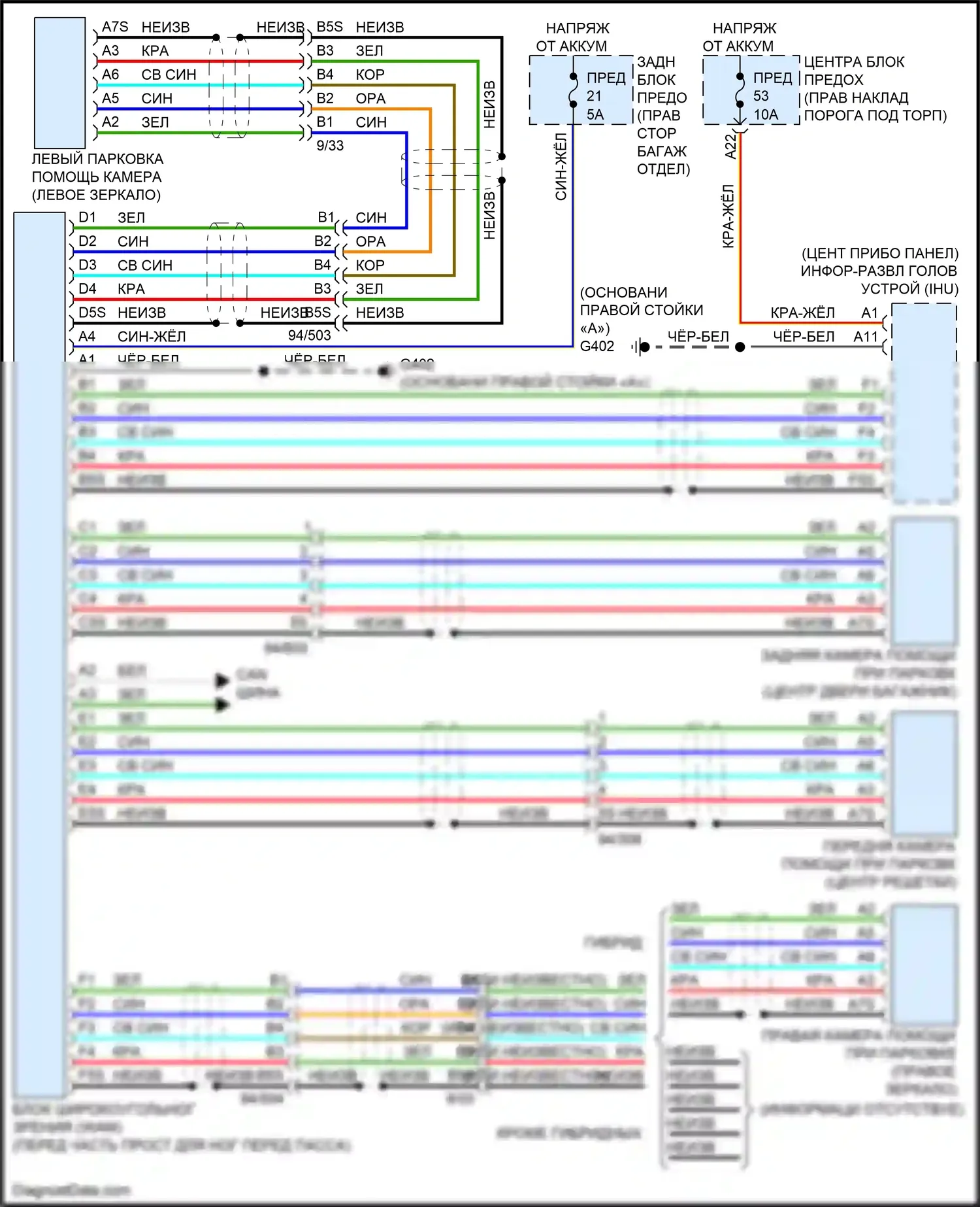 XC90 Volvo II (2014-2019): Электросхема парковочной камеры 