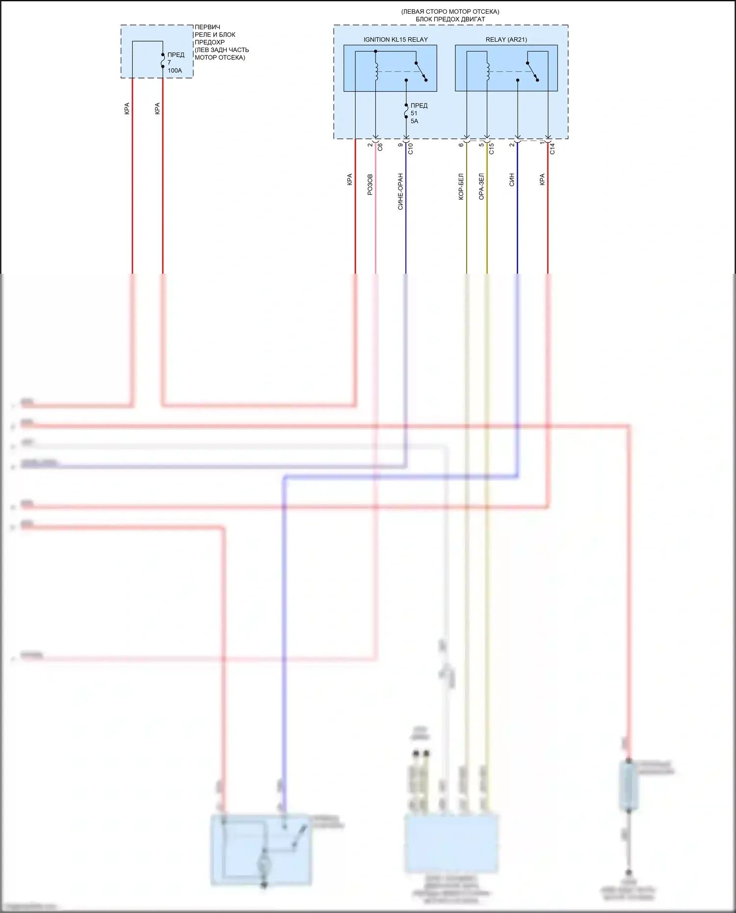 XC90 Volvo II (2014-2019): Электросхема стартера (2 из 2) 
